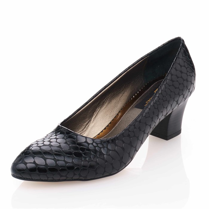 Costo shoesAbiye ve Topuklu Modellerimiz1023 Siyah Anakonda  Büyük Numara Bayan Ayakkabısı