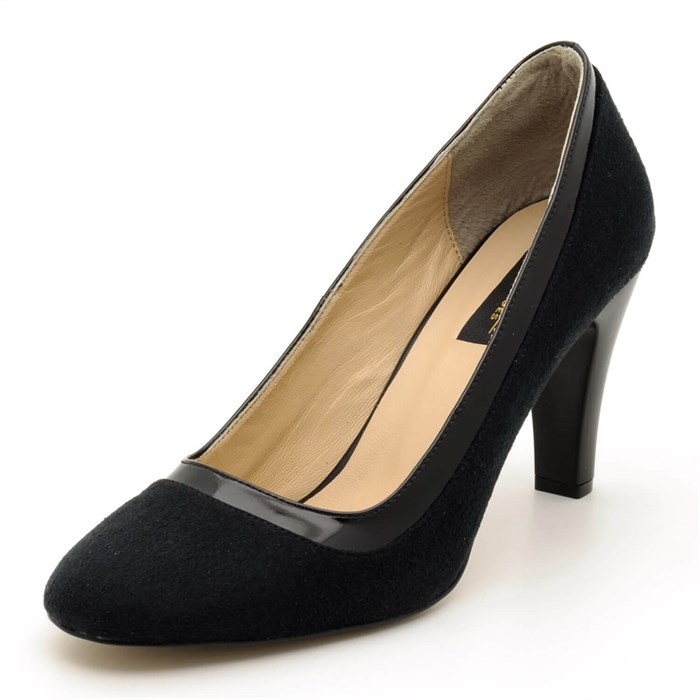 Costo shoesAbiye ve Topuklu Modellerimiz1973 Siyah Süet Büyük Numara Kadın Ayakkabıları
