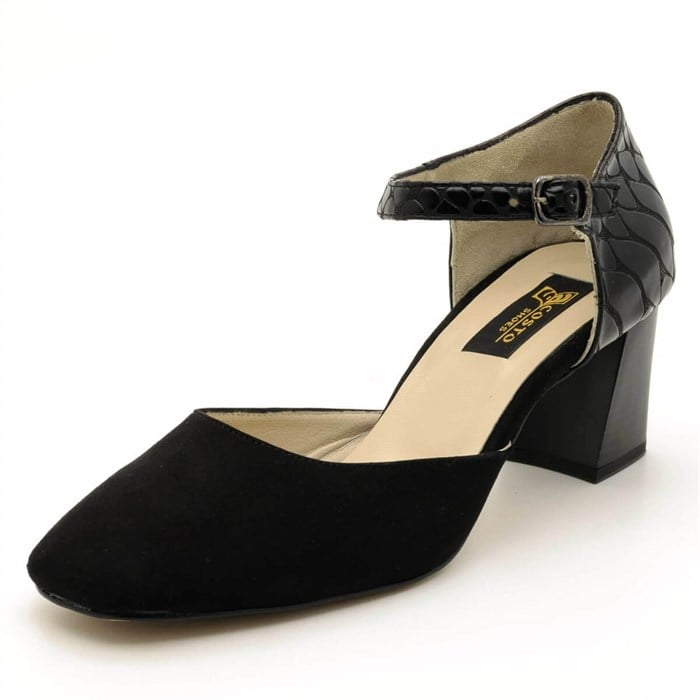 Abiye ve Topuklu Modellerimiz9797 Siyah Süet Büyük Numara Bayan Ayakkabısı