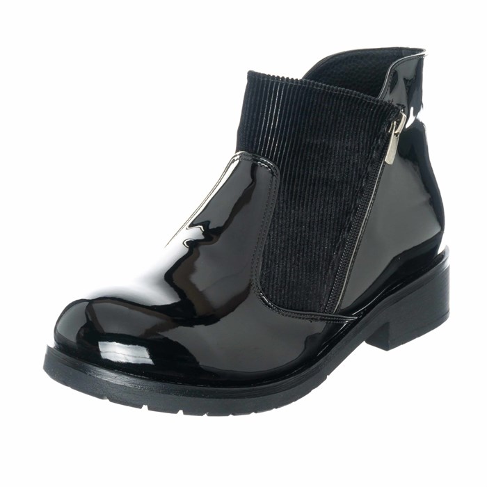 Costo shoesBot ve Çizme ModellerimizK505-4 Siyah Rugan Büyük Numara Kadın Botları