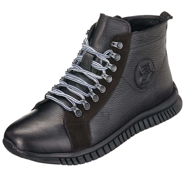 Costo shoesBot ve Çizmeler45 - 46 - 47 - 48 -49 - 50 BRK2103 Siyah Büyük Numara Dana Derisi Rahat Geniş Kalıp Erkek Bot