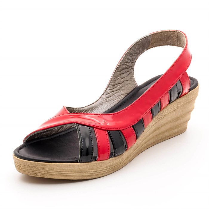 Costo shoesGündelik ve Rahat Modeller1158 Kırmızı Siyah Büyük Numara Bayan Ayakkabıları