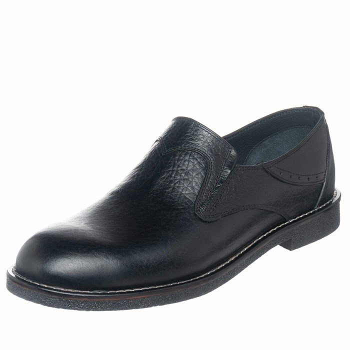 Costo shoesGünlük AyakkabılarCS941 Siyah Deri Büyük Numara VİP Ayakkabı Kauçuk Taban Rahat Geniş Kalıp
