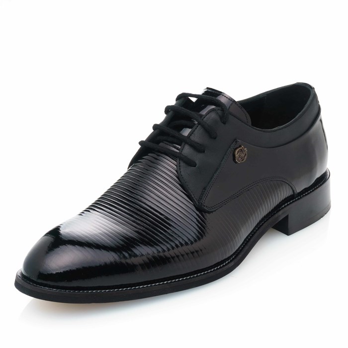 iriadamKlasik ModellerTY4345-1 Siyah Rugan Büyük Numara Erkek Ayakkabı
