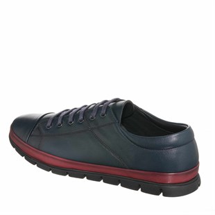 Costo shoes4 Mevsim ModellerEU1840 Lacivert Bordo Deri 4 Mevsim Büyük Numara Erkek Ayakkabısı
