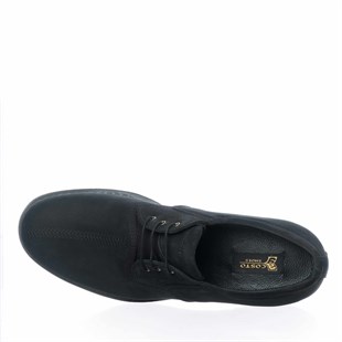 Costo shoes4 Mevsim ModellerF946 Siyah Yağlı Dana Nubuk Üst Kalite Rahat Kalıp Erkek Ayakkabısı