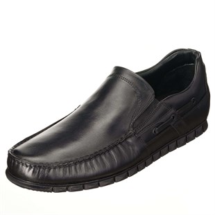 Costo shoes49-50 NumaralarAG2000 Siyah Deri  Büyük Numara Rok Kauçuk Taban Rahat Geniş Kalıp Dana Derisi Özel seri