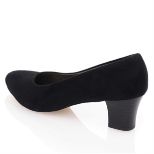 Costo shoesAbiye ve Topuklu Modellerimiz1023 Siyah Suet Büyük Numara Bayan Ayakkabısı