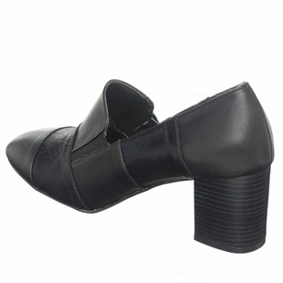 Costo shoesAbiye ve Topuklu Modellerimiz15118 Siyah Cilt Büyük Numara Kadın Topuklu Ayakkabı