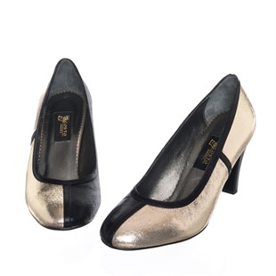Costo shoesAbiye ve Topuklu Modellerimiz19356 Dore Siyah Üst Kalite 11 pont Büyük Numara Ayakkabı