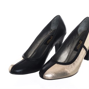 Costo shoesAbiye ve Topuklu Modellerimiz19356 Dore Siyah Üst Kalite 11 pont Büyük Numara Ayakkabı