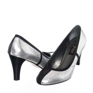 Costo shoesAbiye ve Topuklu Modellerimiz19356 Lame Siyah Üst Kalite 11 pont Büyük Numara Ayakkabı