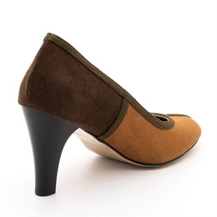 Costo shoesAbiye ve Topuklu Modellerimiz19536 Toprak Renkleri Büyük Numara Kadın Ayakkabısı