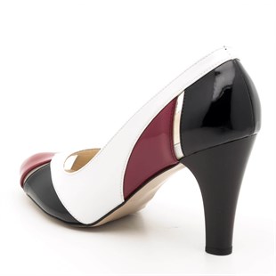 Costo shoesAbiye ve Topuklu Modellerimiz1954 Beyaz Bordo Büyük Numara Kadın Ayakkabıları