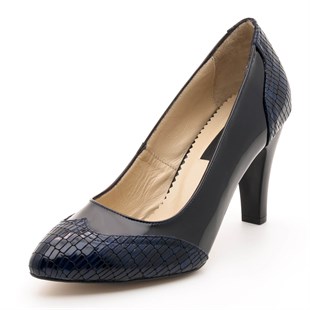 Costo shoesAbiye ve Topuklu Modellerimiz1954 Lacivert lezar Siyah Rugan Büyük Numara Bayan Ayakkabısı