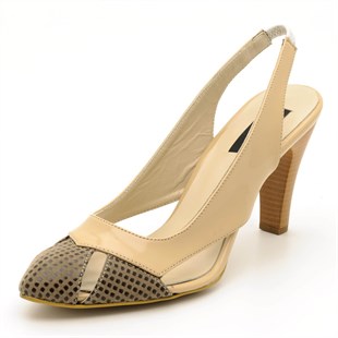 Costo shoesAbiye ve Topuklu Modellerimiz2030 Bej damla Büyük Numara Bayan Ayakkabıları