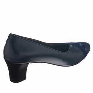 Costo shoesAbiye ve Topuklu Modellerimiz41,42,43,44 Numaralarda KDR1308 Lacivert  Estetik Derin Dekolteli Abiye Özel Deri Büyük Numara Kadın Topuklu Ayakkabı