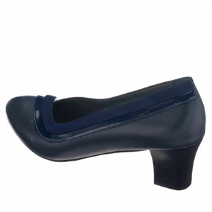 Costo shoesAbiye ve Topuklu Modellerimiz41,42,43,44 Numaralarda KDR1308 Lacivert  Estetik Derin Dekolteli Abiye Özel Deri Büyük Numara Kadın Topuklu Ayakkabı