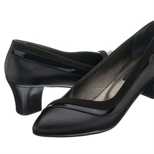 Costo shoesAbiye ve Topuklu Modellerimiz41,42,43,44 Numaralarda KDR1308 Siyah Estetik Derin Dekolteli Abiye Özel Deri Büyük Numara Kadın Topuklu Ayakkabı