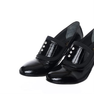 Costo shoesAbiye ve Topuklu Modellerimiz58974 Siyah Rugan Büyük Numara Abiye Kadın Ayakkabı