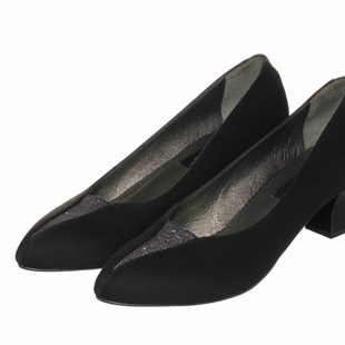 Costo shoesAbiye ve Topuklu ModellerimizKDR1019 Siyah Süet Büyük Numara Kadın Ayakkabısı Rahat Geniş Kalıp Yeni Sezon
