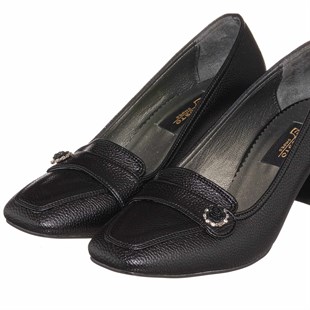 Costo shoesAbiye ve Topuklu ModellerimizKDR1258 SİYAH Rugan  Büyük Numara Rahat Geniş Kalıp Kadın Ayakkabısı