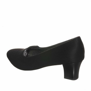 Costo shoesAbiye ve Topuklu ModellerimizKDR1631 Siyah Süet Rahat Geniş Kalıp Büyük numara Özel Seri Kadın Ayakkabısı