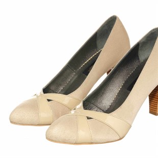 Costo shoesAbiye ve Topuklu ModellerimizKDR1869 Bej Süet Büyük Süet Kadın Topuklu Ayakkabı Rahat Geniş Kalıp Yeni Model