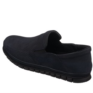 COSTO SHOESANASAYFAMAG1041-1 Lacivert Nubuk Yazlık Büyük Numara Dana Derisi Rahat Geniş Kalıp Erkekr Ayakkabı