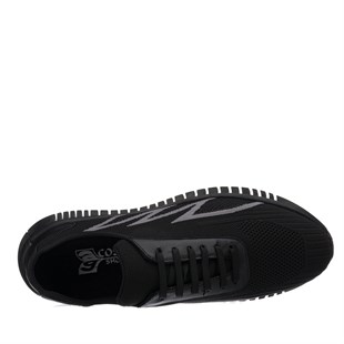 COSTO SHOESANASAYFAMEray-02 Siyah-Gri spor ayakkabı rahat geniş kalıp kauçuk esnen taban 