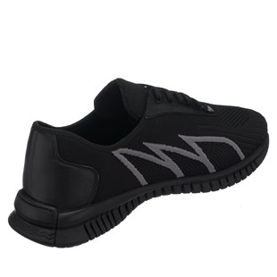 COSTO SHOESANASAYFAMEray-02 Siyah-Gri spor ayakkabı rahat geniş kalıp kauçuk esnen taban 