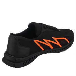 COSTO SHOESANASAYFAMEray-02 Siyah-Turuncu spor ayakkabı rahat geniş kalıp kauçuk esnen taban 