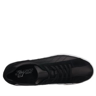 COSTO SHOESANASAYFAMKaan-01 Siyah Deri Büyük Numara Spor Ayakkabı