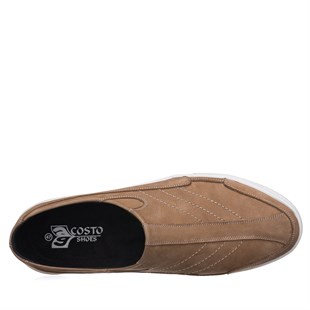 COSTO SHOESANASAYFAMKley-01 Kum Dana Nubuk sandalet Ayakkabı Rahat Şık Geniş Kalıp Özel Tasarım