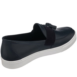 COSTO SHOESANASAYFAMPoyraz-01 Siyah Dana Derisi Büyük Numara erkek spor ayakkabısı rahat geniş kalıp şık 