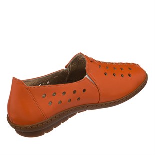 COSTO SHOESANASAYFAMPR 2211 Turuncu deri  gündelik büyük numara ayakkabı  rahat geniş kalıp iç dış üst kalite deri yeni sezon