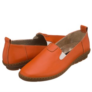 COSTO SHOESANASAYFAMPR 4411 Turuncu deri  gündelik büyük numara ayakkabı  rahat geniş kalıp iç dış üst kalite deri yeni sezon