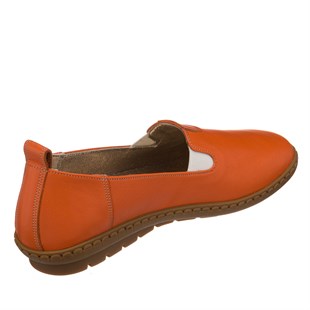 COSTO SHOESANASAYFAMPR 4411 Turuncu deri  gündelik büyük numara ayakkabı  rahat geniş kalıp iç dış üst kalite deri yeni sezon