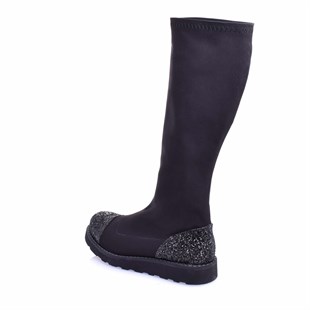 Costo shoesBot ve Çizme Modellerimiz19275 Siyah strech kumaş Büyük Numara Bayan Ayakkabı