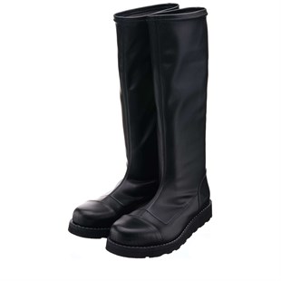 Costo shoesBot ve Çizme Modellerimiz41-42-43-44 Numaralarda NR2029 Siyah Dalgıç Kumaş Rahat Kalıp  Büyük Numara Kadın Çizme