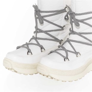 Costo shoesBot ve Çizme ModellerimizBT209 Beyaz Rahat Şık Geniş Kalıp Büyük Numara Kadın Botu