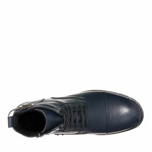 Costo shoesBot ve Çizme ModellerimizF703 Lacivert Deri Büyük Numara ErkekBot süspansiyonlu Kauçuk Taban rahat Geniş Kalıp