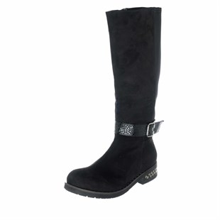 Costo shoesBot ve Çizme ModellerimizK1011-1 Siyah Streç Kadın Çizme Büyük Numara 