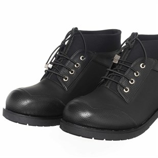 Costo shoesBot ve Çizme ModellerimizK303 Siyah Streç Üst Kalite Rahat Geniş Kalıp Büyük Numara Kadın Bot