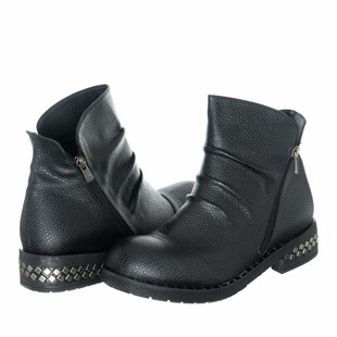 Costo shoesBot ve Çizme ModellerimizK731-1 Siyah Özel Seri Büyük Numara Kadın Bot