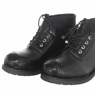 Costo shoesBot ve Çizme ModellerimizK911 siyah Rahat geniş Kalıp Streçli Kadın Bot 