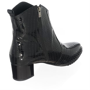 Costo shoesBot ve Çizme ModellerimizK976 Siyah Lezar Baskılı Rahat Geniş Kalıp Büyük Numara Kadın Özel Seri Bot