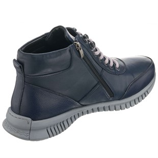 Costo shoesBot ve Çizmeler45 - 46 - 47 - 48 -49 - 50 AG7044 Lacivert Büyük Numara Dana Derisi Rahat Geniş Kalıp Erkek Bot