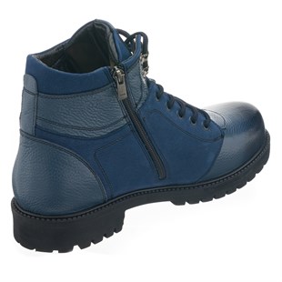 Costo shoesBot ve Çizmeler45 - 46 - 47 - 48 -49 - 50  YN2022 Lacivert Büyük Numara Dana Derisi Rahat Geniş Kalıp Erkek Bot