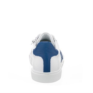 Costo shoesÇocukOKS136  Beyaz Mavi Deri Üst Kalite Çocuk Ayakkabısı